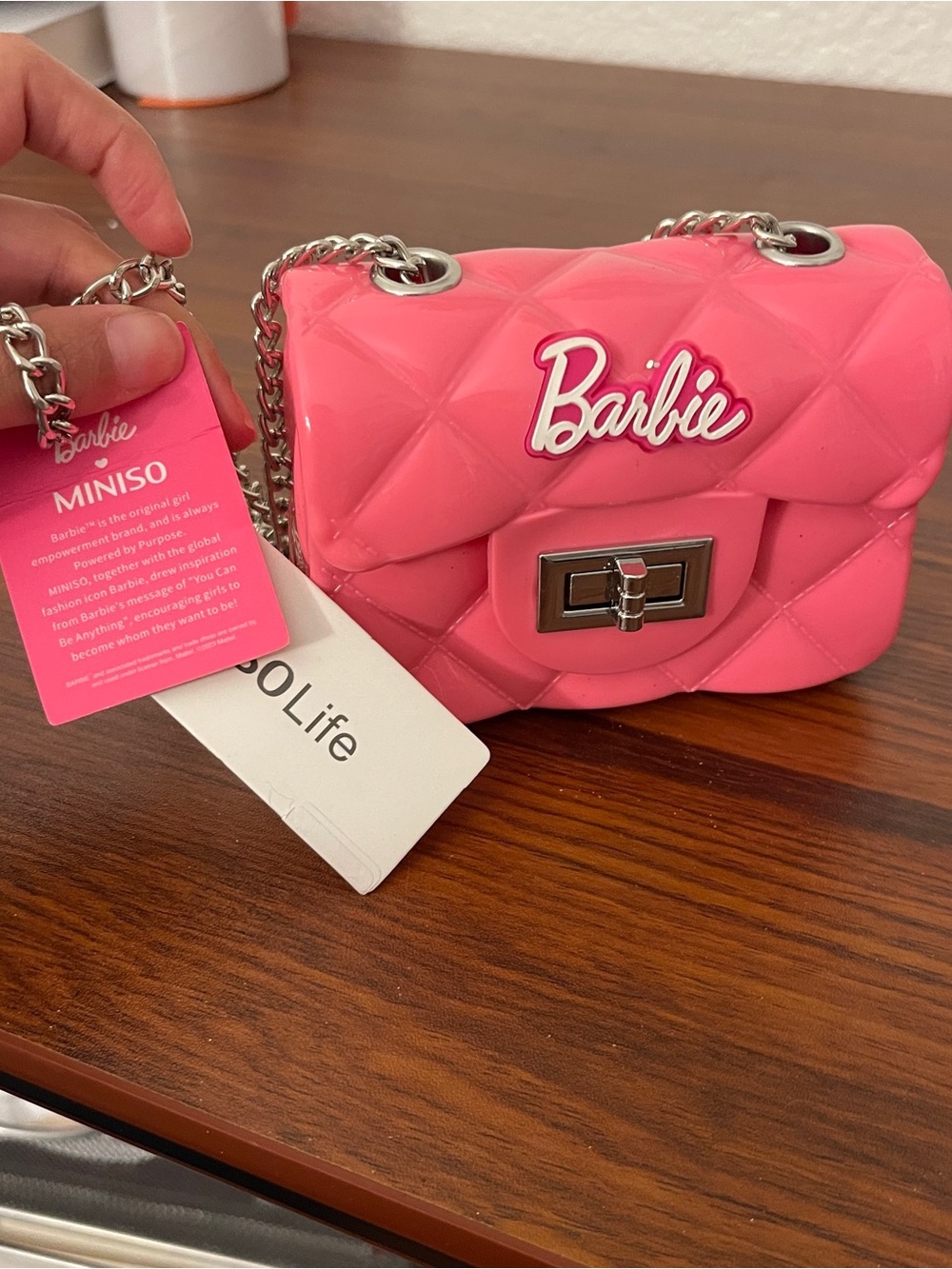 Barbie x Pink Quilted Chain Shoulder Bag